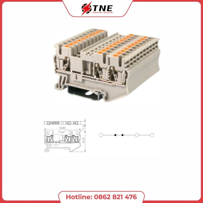 Cầu đấu Push-in DP2.5-TN NAFYU