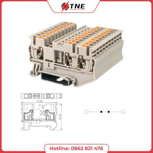 Cầu đấu điều khiển Push-in DP6N