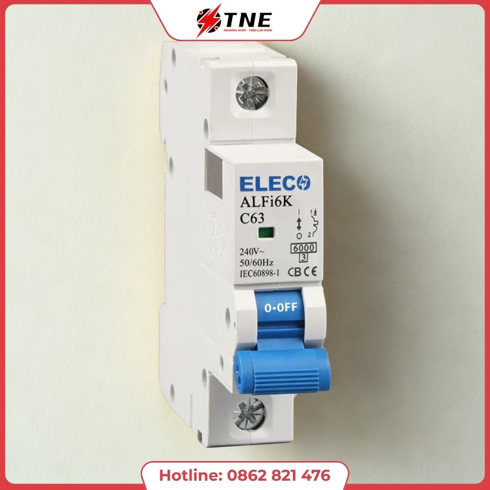 ALFi6K Aptomat MCB ELECO 1P 0.5A 6kA _ MCB Chống Quá Tải, Ngắn Mạch Chính Hãng